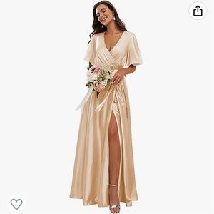 Champagne Satin Dress